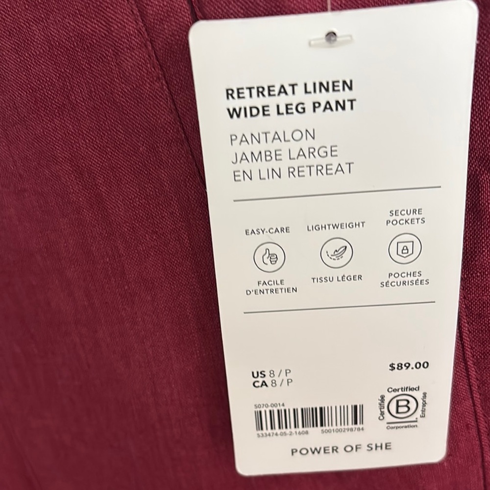 Athleta retreat linen pant - Picture 5 of 5